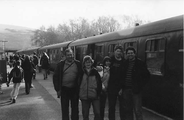 On the platform at Swanage after the steam train trip